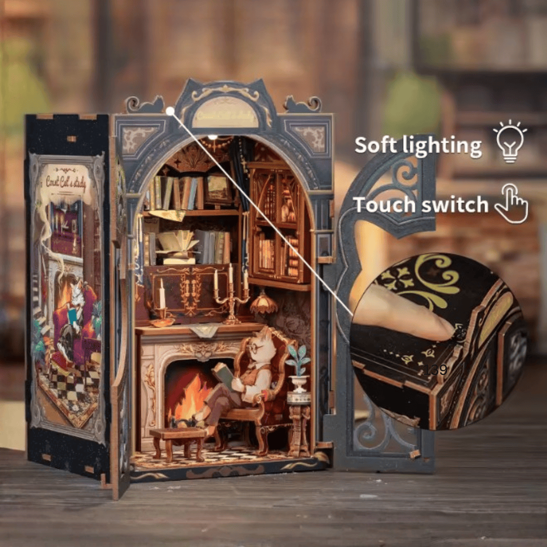 Count Cat study DIY Book Nook (New)