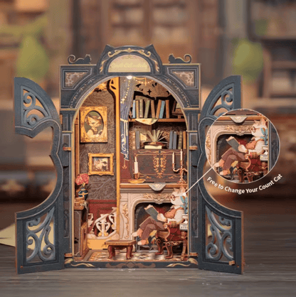 Count Cat study DIY Book Nook (New)