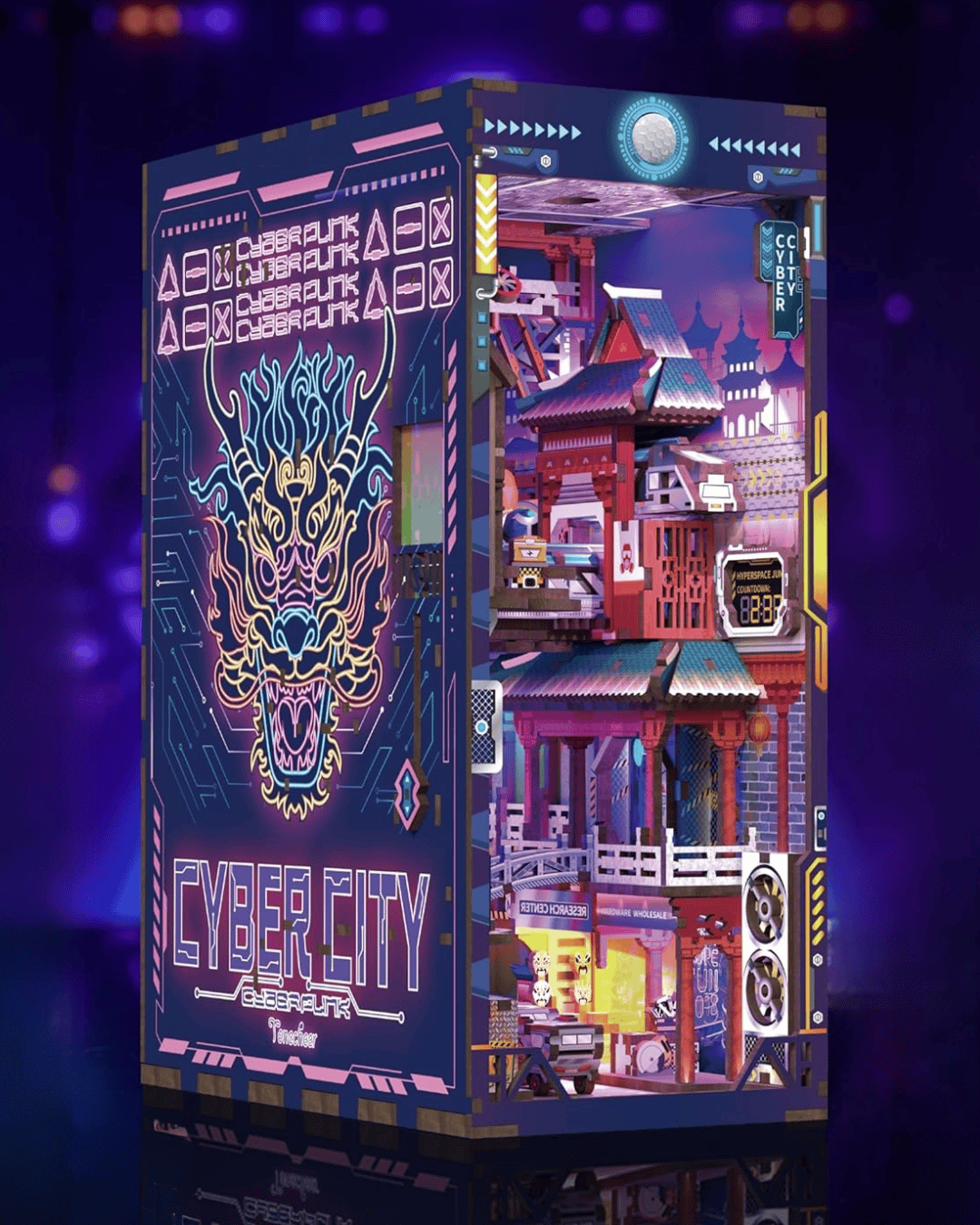 Cyber City Book Nook - neon lights