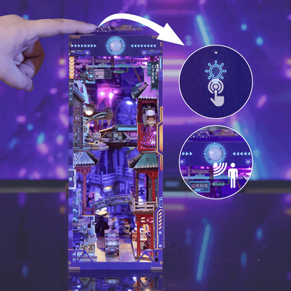 Cyber City Book Nook - purple glow