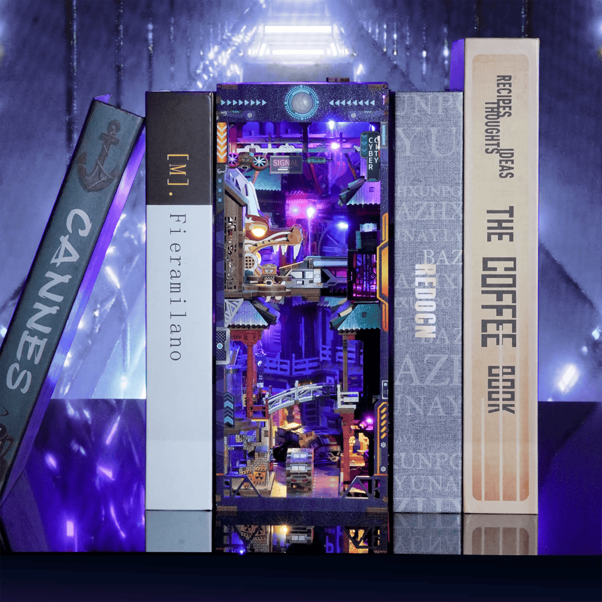 Cyber City Book Nook - on a shelf