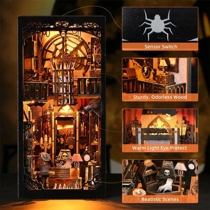 Dark Family Book Nook - features