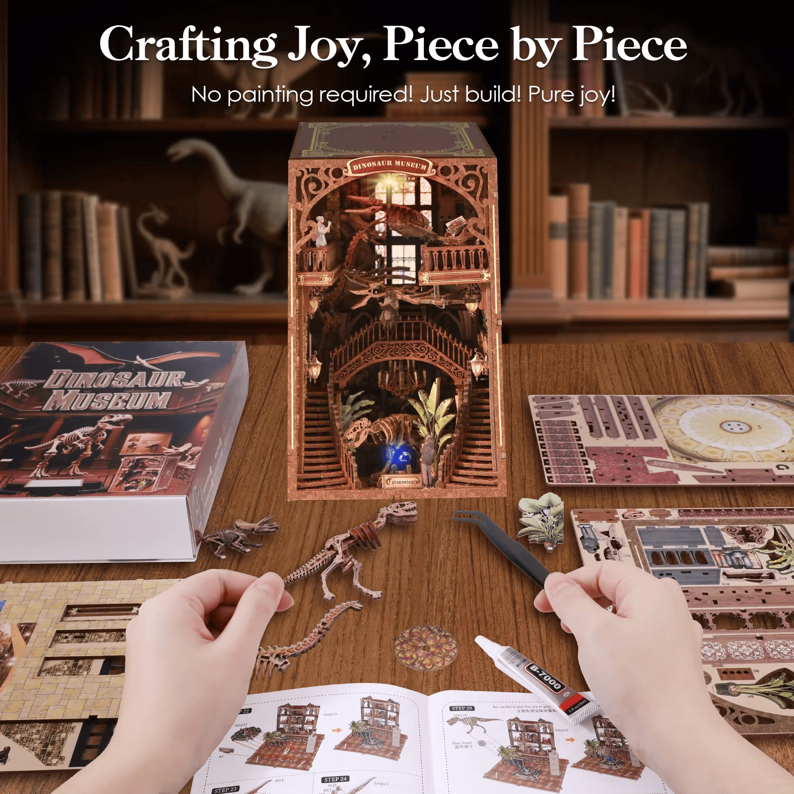 Dinosaur Museum Book Nook - 230 Pieces