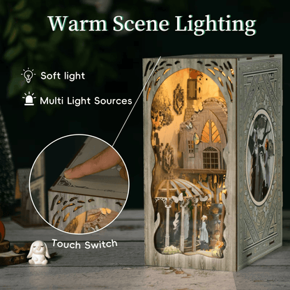 Dorothy's Journey Book Nook - warm lighting
