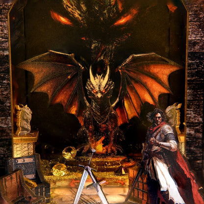 Dragons Treasure Labyrinth Book Nook - dragon and treasure