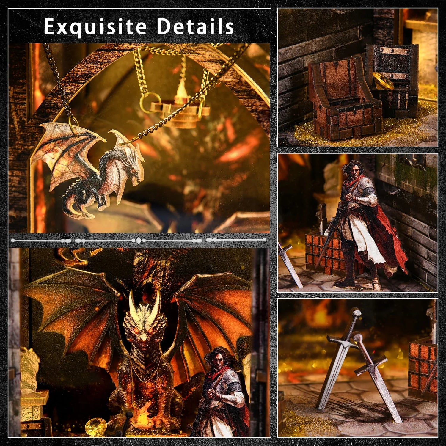 Dragons Treasure Labyrinth Book Nook - product details