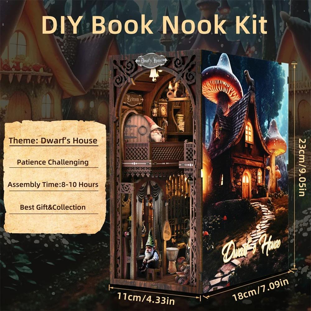 Dwarf's House Book Nook - dimensions
