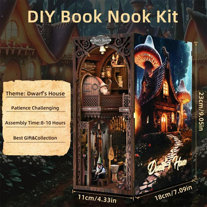 Dwarf's House Book Nook - dimensions