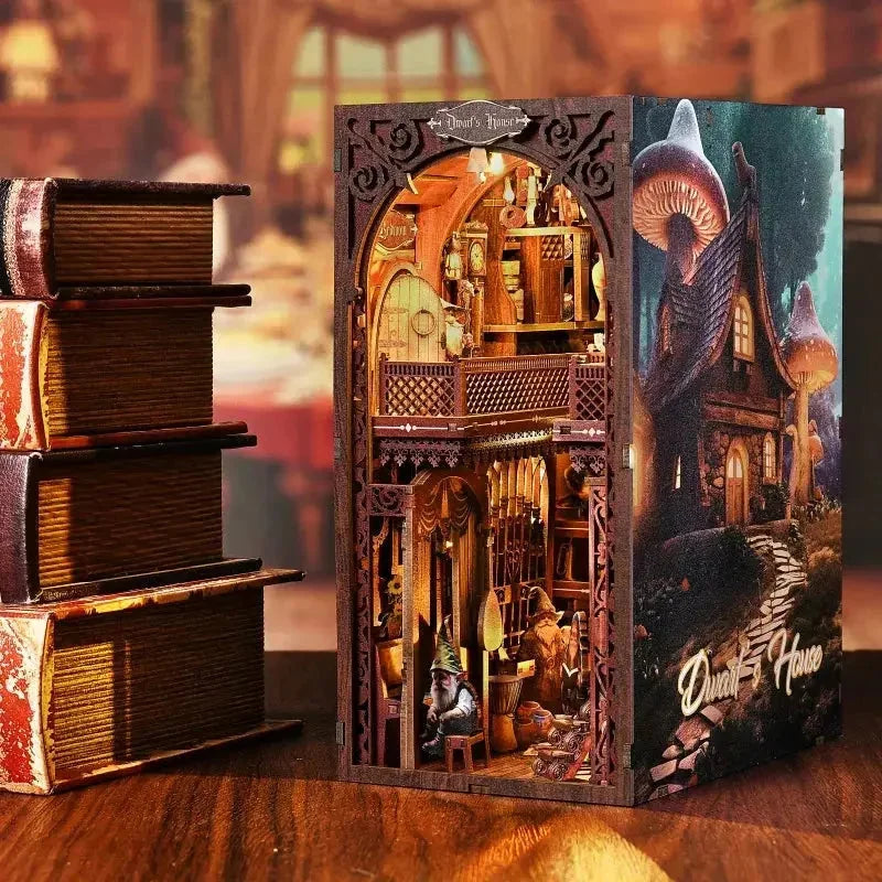 Dwarf's House Book Nook - between books