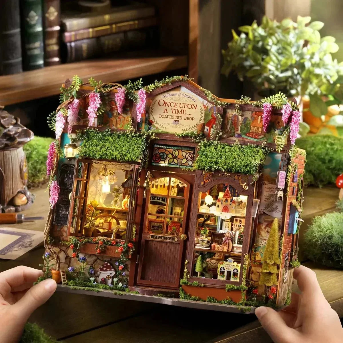Fairy-Tale Wonderhouse Book Nook - held in hands
