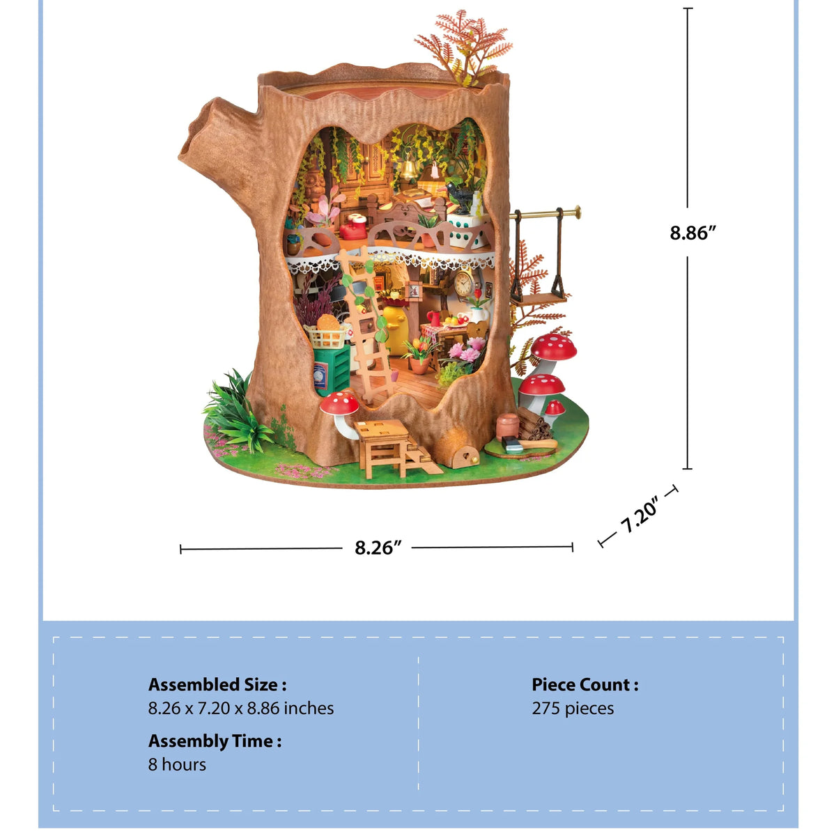 Fairytale Tree House Book Nook - dimensions