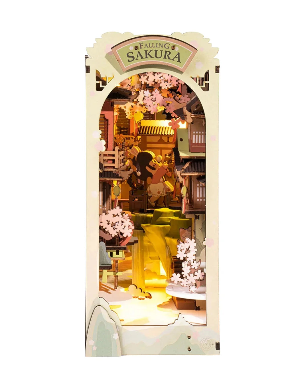 Falling Sakura Book Nook - front view