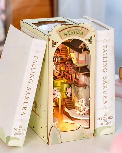 Falling Sakura Book Nook - between two books