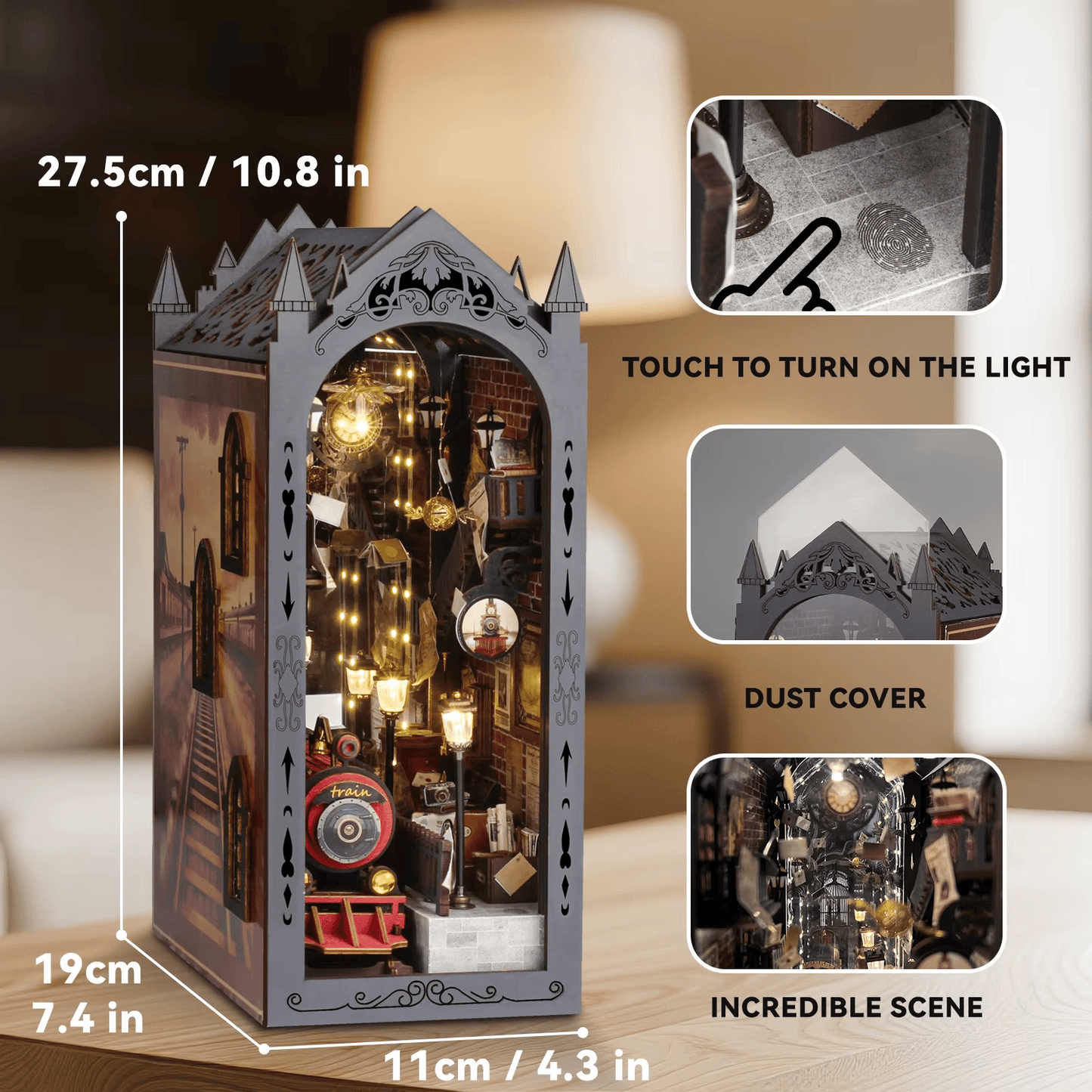 Fantasy Train Platform Book Nook - 258 Pieces