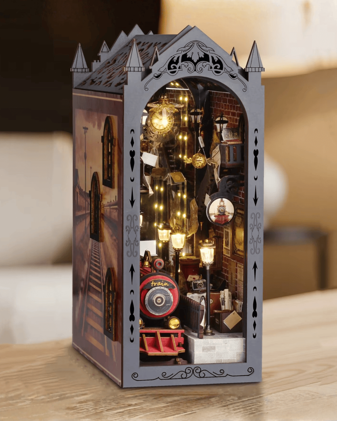 Fantasy Train Platform Book Nook - 258 Pieces