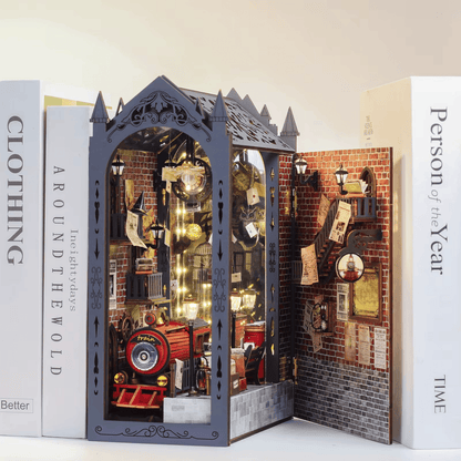 Fantasy Train Platform Book Nook - 258 Pieces