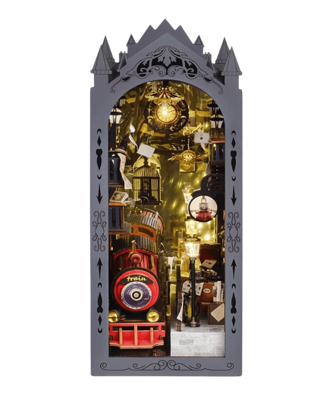 Fantasy Train Platform Book Nook - 258 Pieces