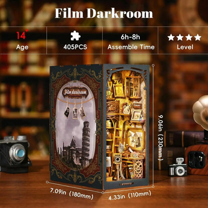 Film Darkroom Book Nook - dimensions