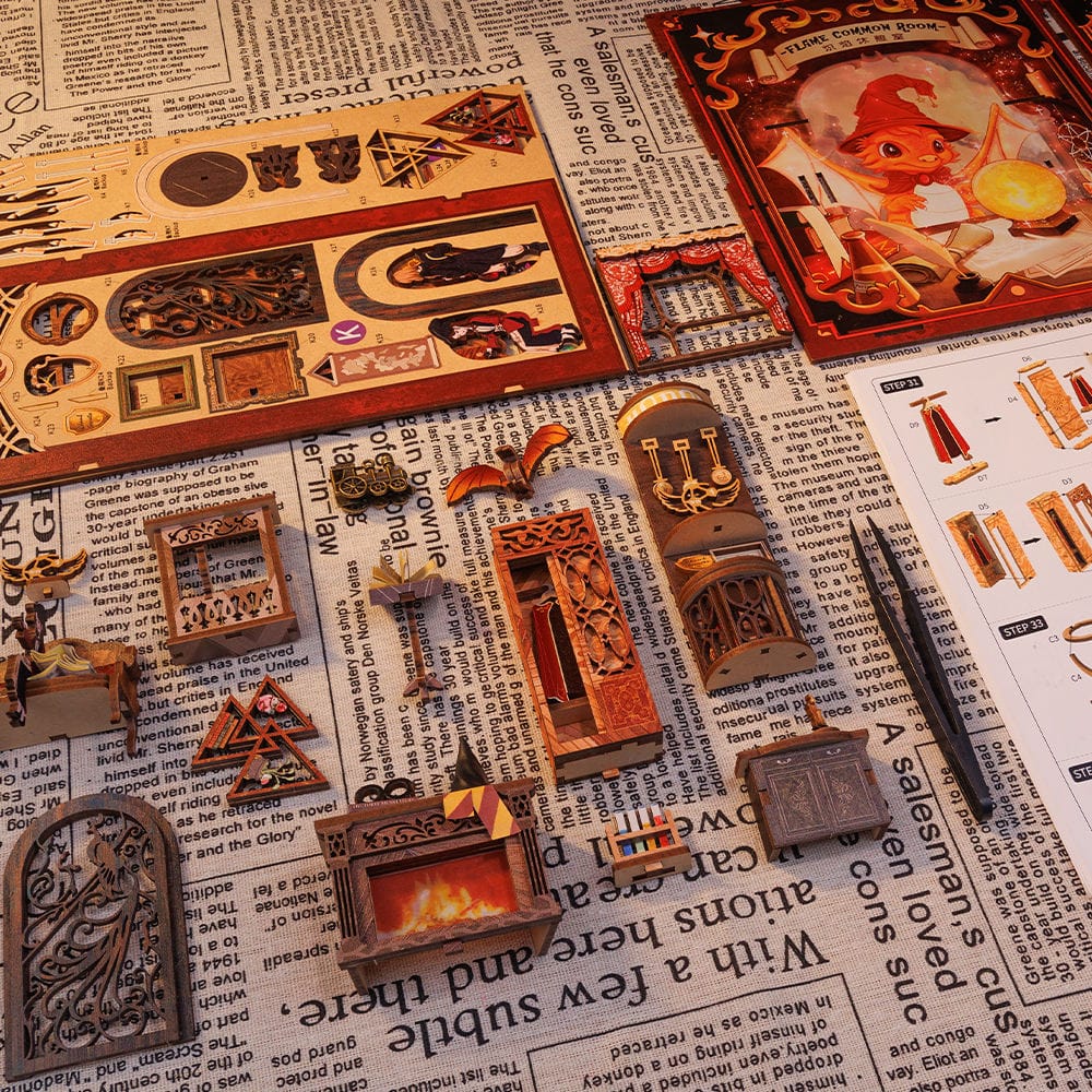 Flame Common Room Book Nook