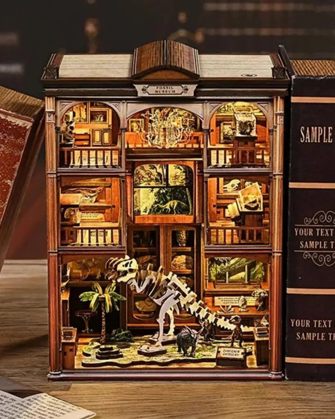 Fossil Museum Book Nook - side view