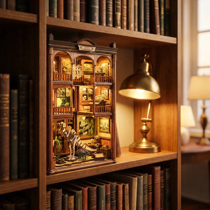 Fossil Museum Book Nook - on a bookshelf