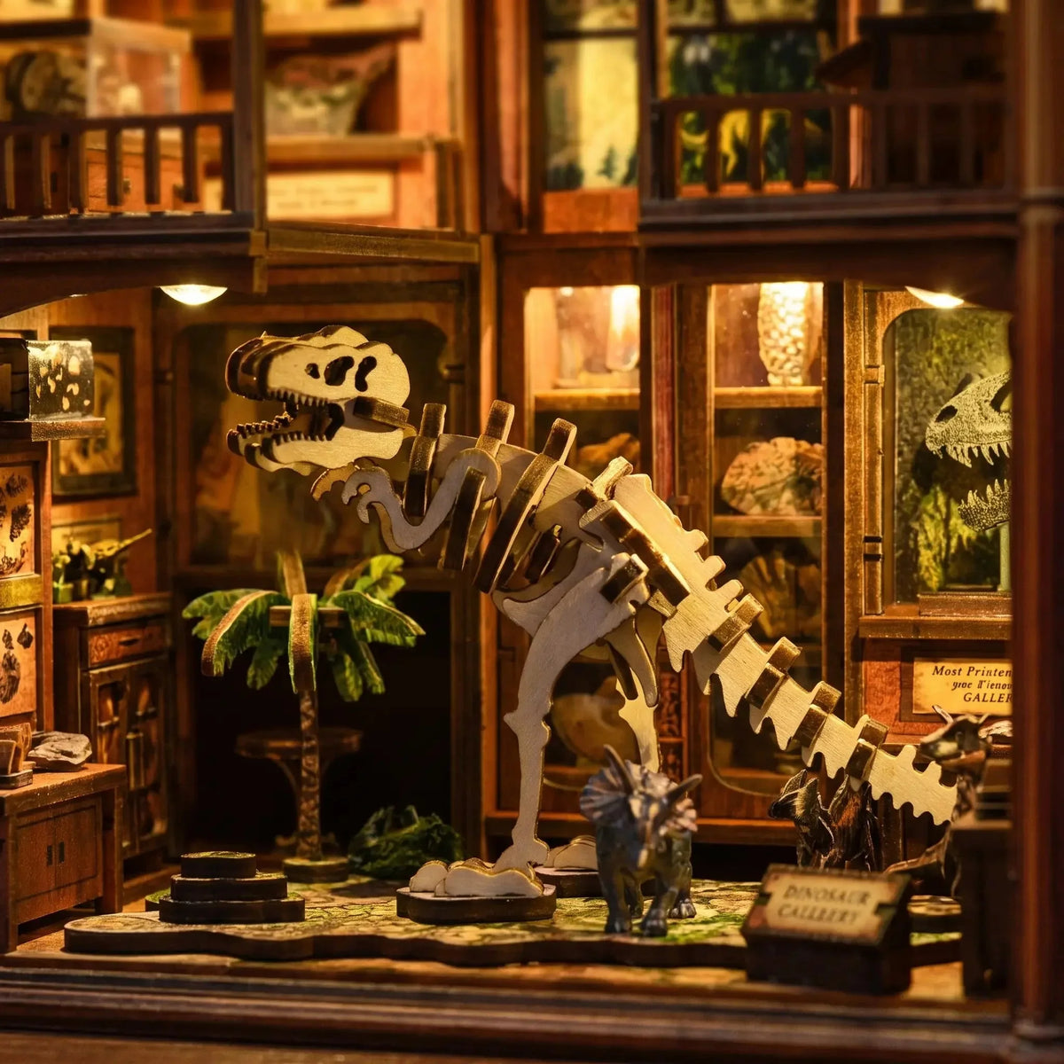 Fossil Museum Book Nook - T-rex skeleton