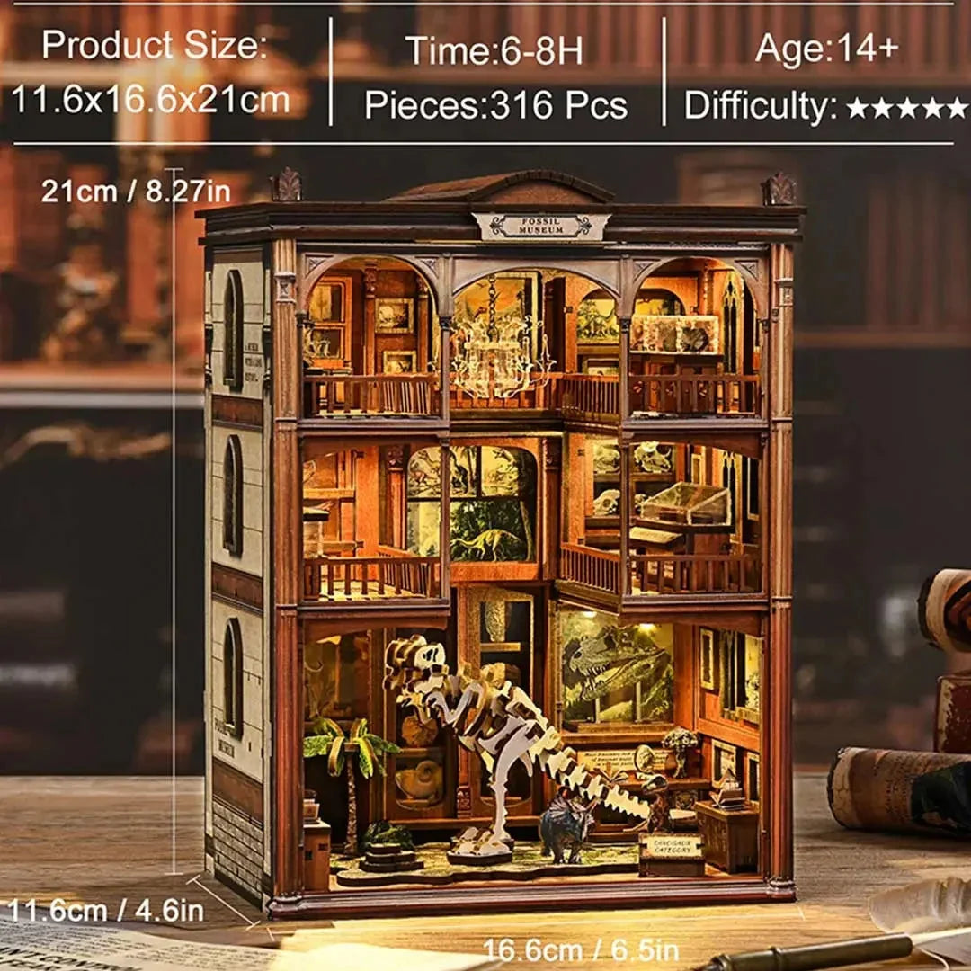 Fossil Museum Book Nook - dimensions