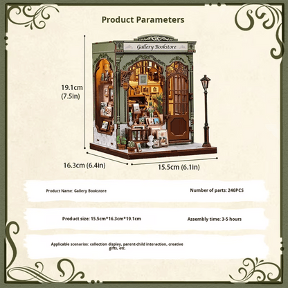 Gallery Bookstore Miniature House - 246 pcs