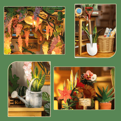 Garden Greenhouse - Dollhouse Book Nook Kit