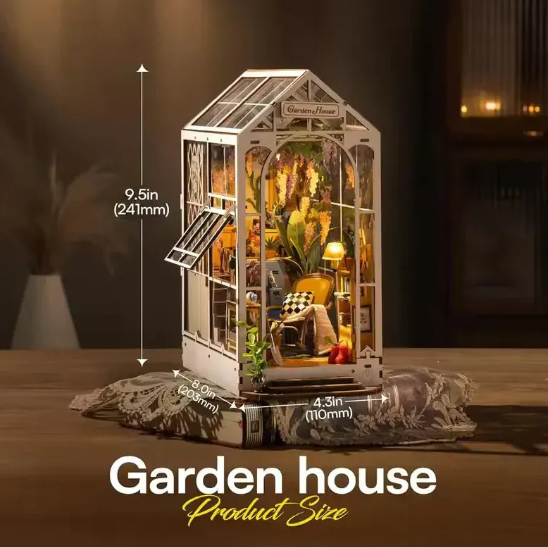 Garden Greenhouse - Dollhouse Book Nook Kit