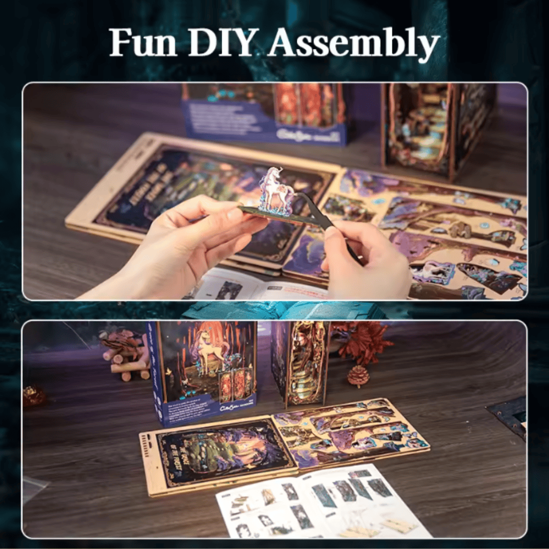 Grace of the Forest with unicorns - Book Nook