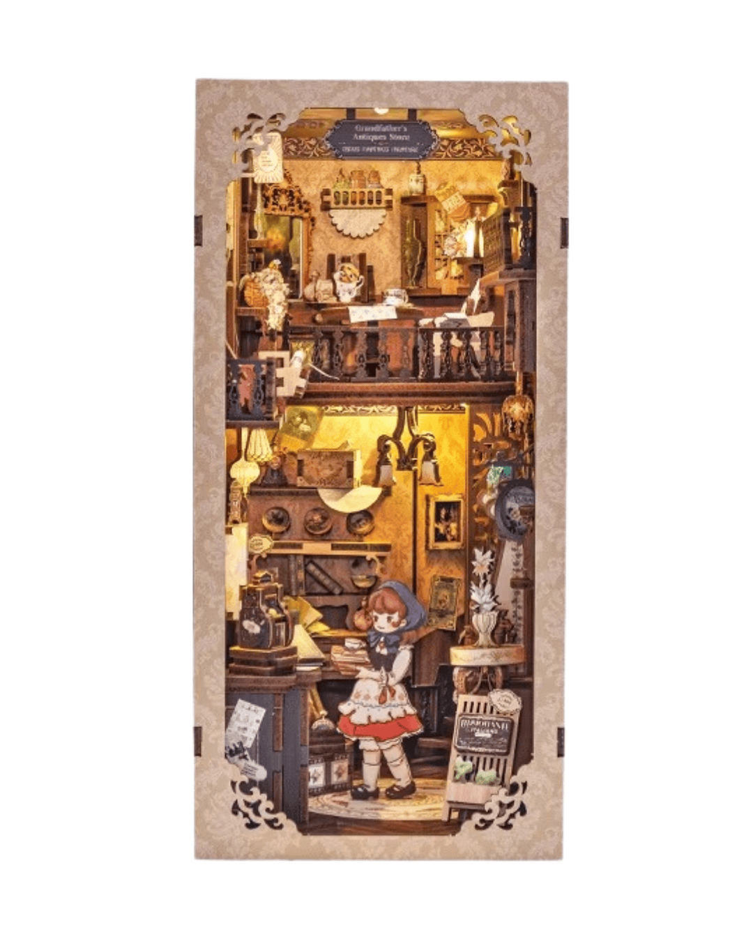 Grandfather's Antique Store Book Nook - 349 Pieces