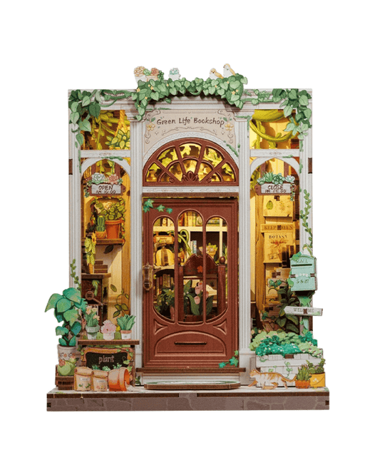 Green Life Bookshop Minaiture Dollhouse Kit