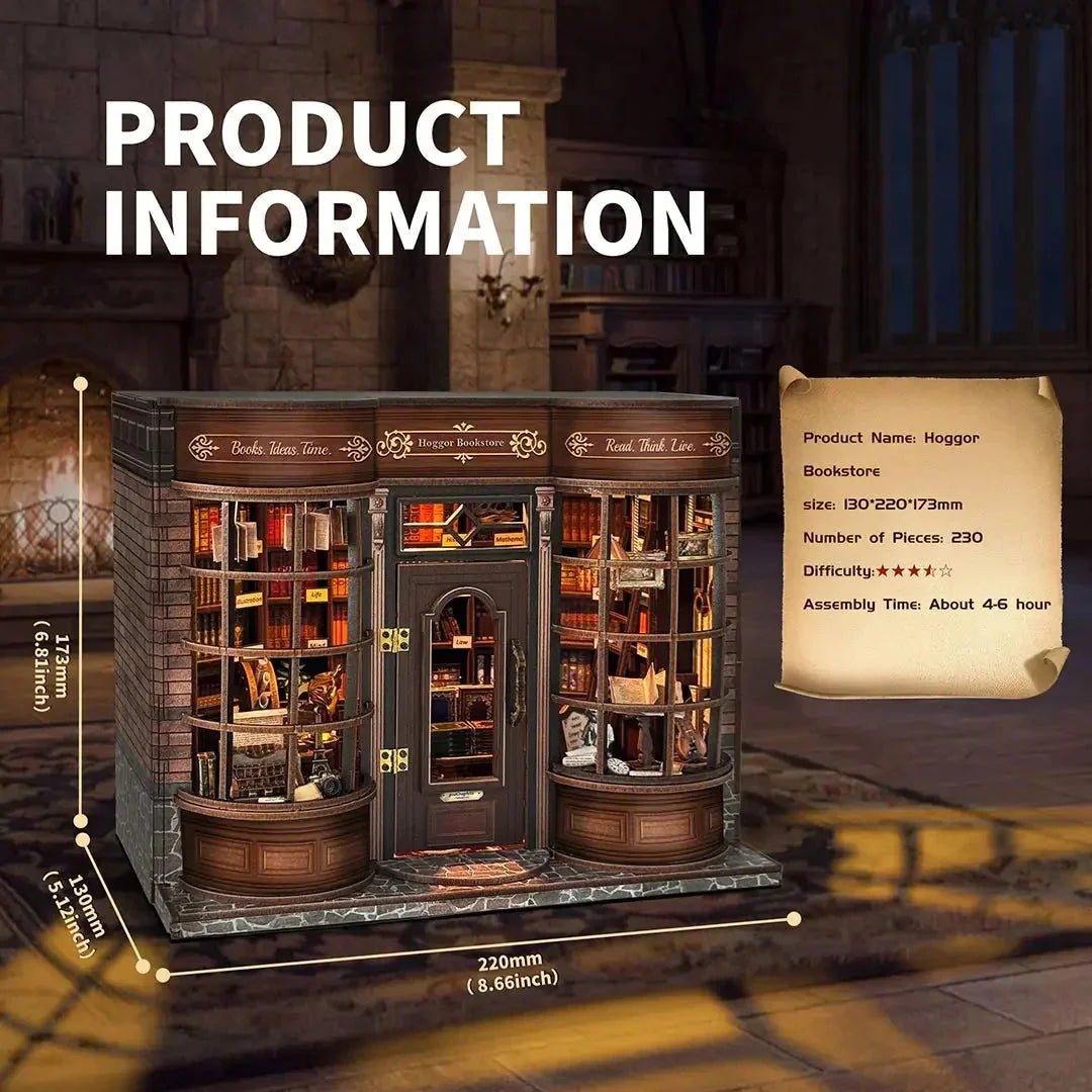 Hoggor Bookstore Book Nook - dimensions