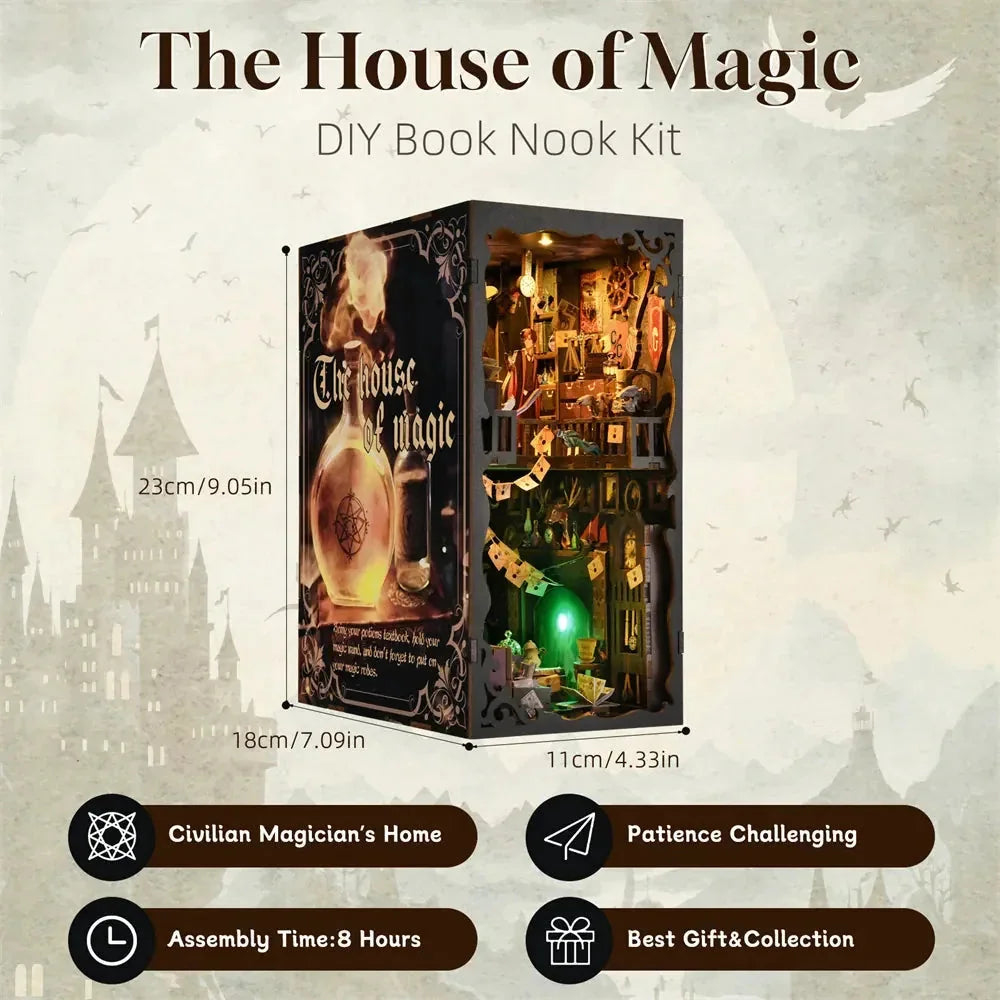 The House of Magic Book Nook - dimensions