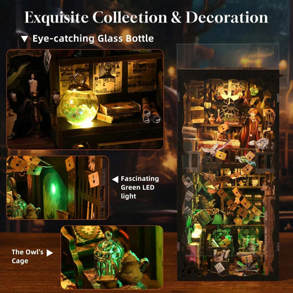 The House of Magic Book Nook - green cauldron