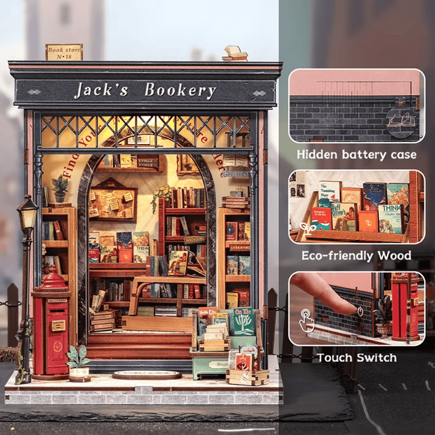 Jack's Bookery Miniature House (with LED) - 330 pieces