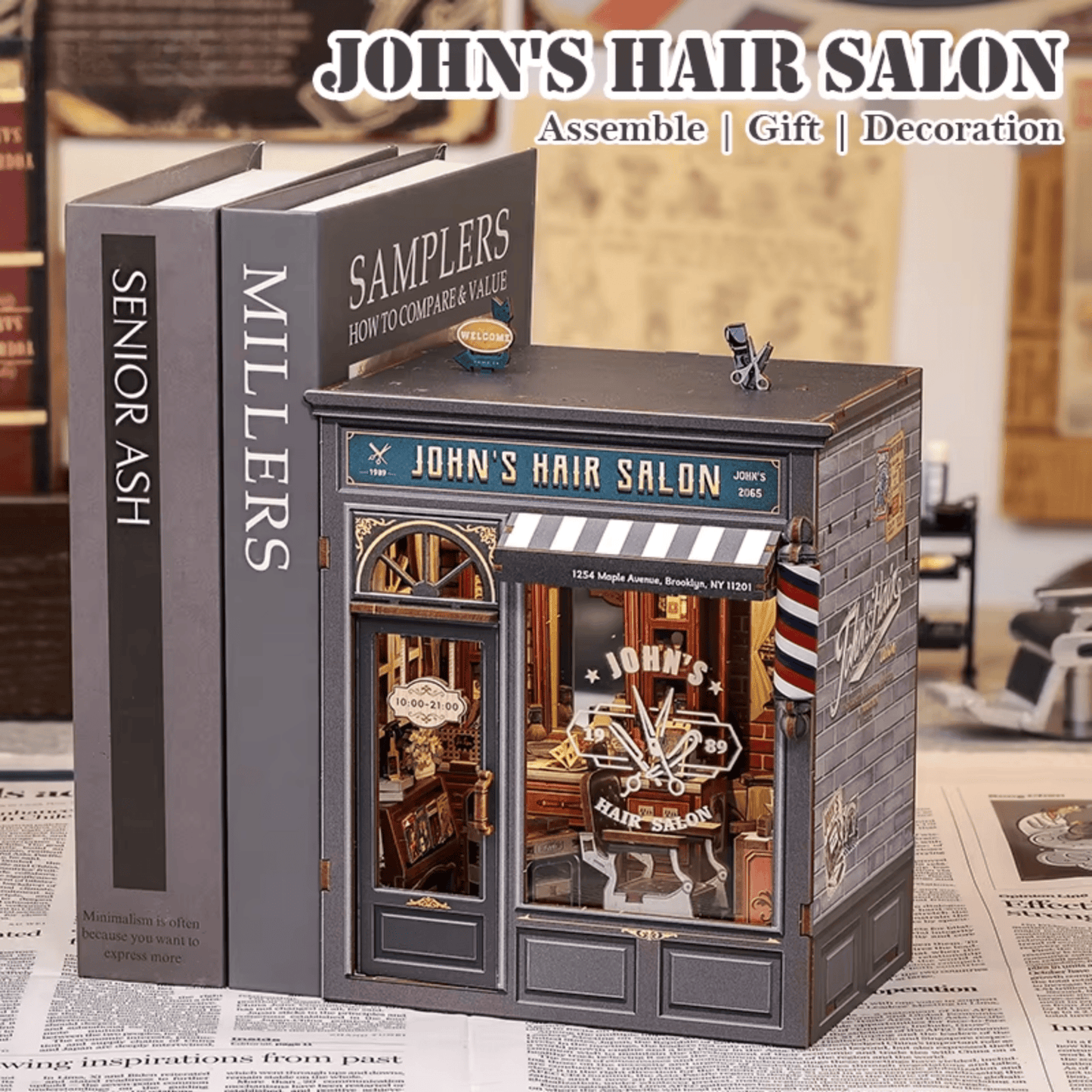 John’s Hair Salon Miniature House - 210 pcs