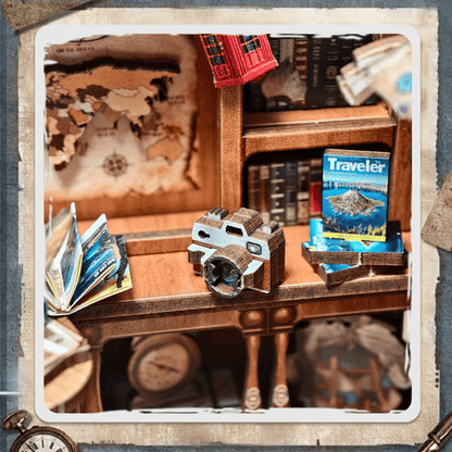 Journey Trace Bookshop Miniature House - 241 Pieces