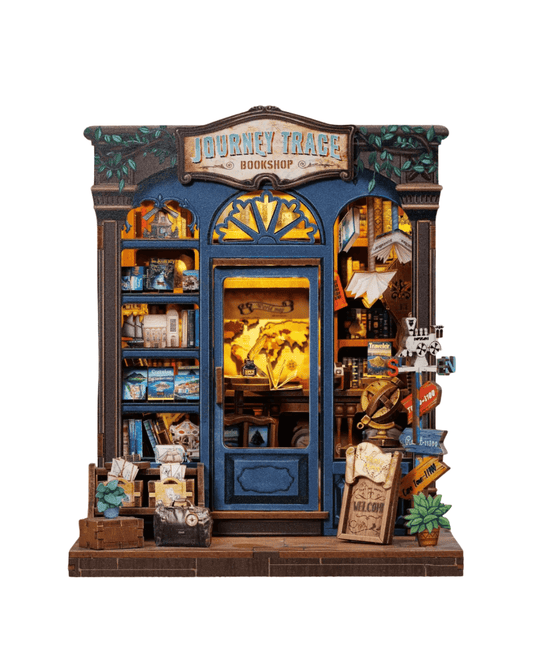 Journey Trace Bookshop Miniature House - 241 Pieces