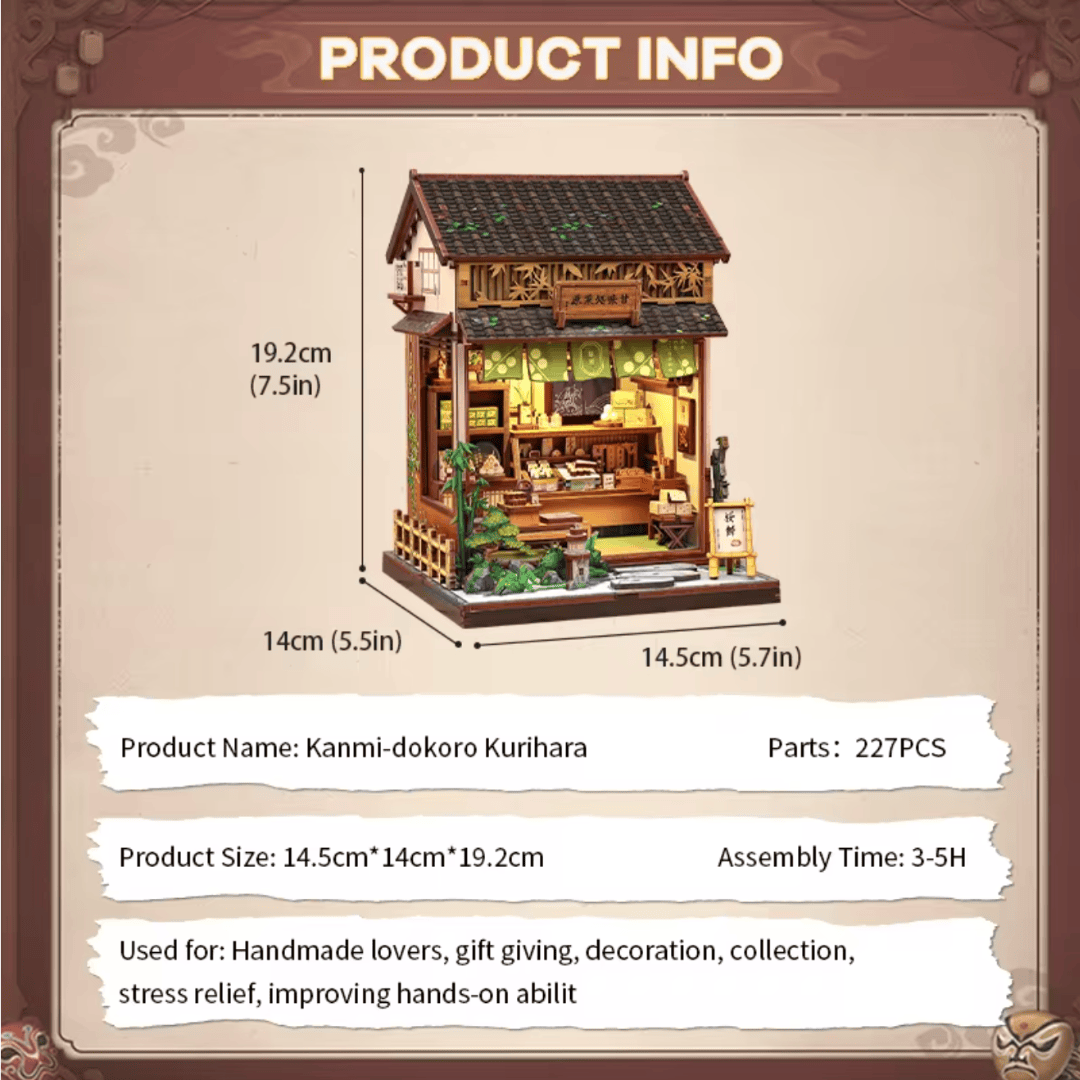 Japanese Sweets Shop - DIY Miniature house Kit