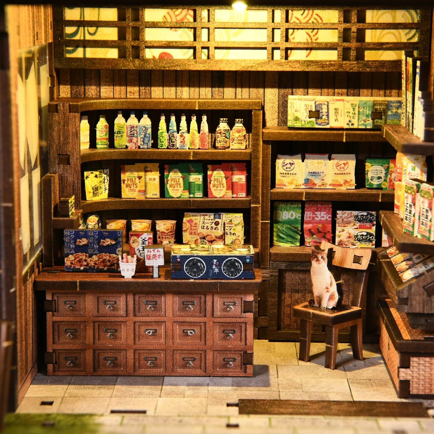 Kasuga Grocery Store Book Nook - shop shelves