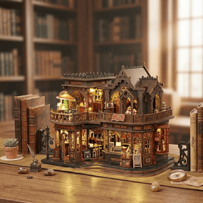 Letter Coffee Miniature House | Coffee Shop & Bookstore - 300 pcs
