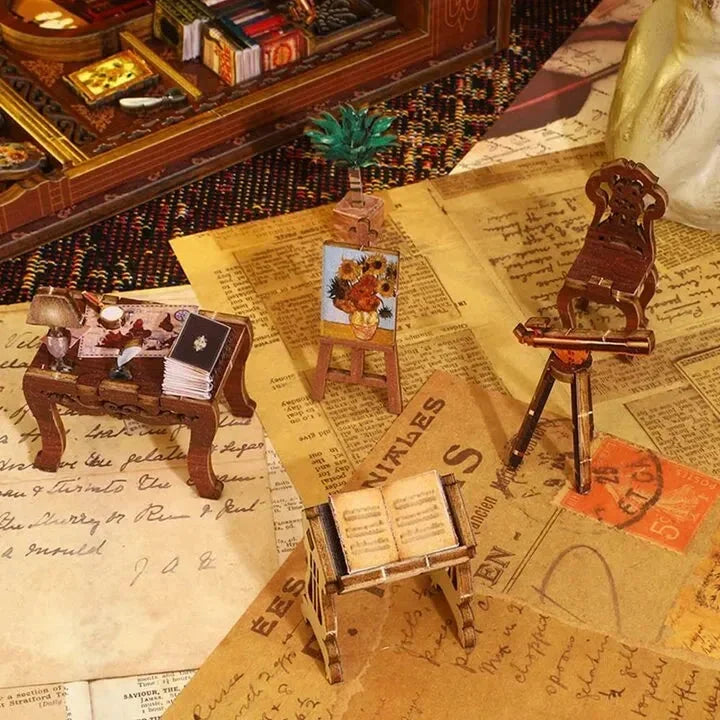 Library of Books Book Nook - miniature furniture