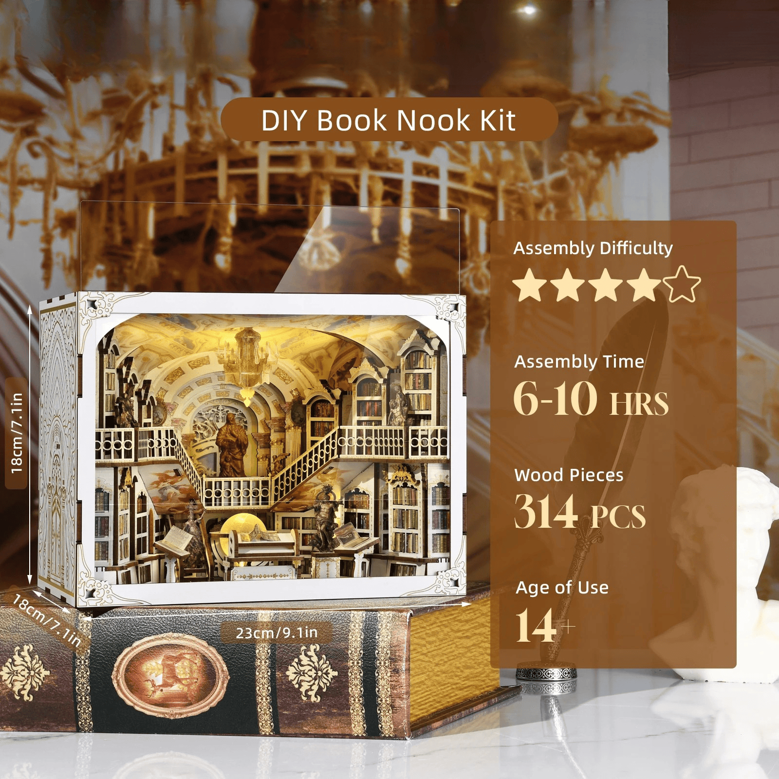 Library of Gods Max Book Nook - Admont Abbey | 314 pcs