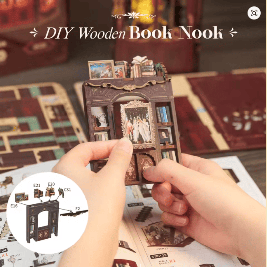 Library of Wisdom - DIY Wooden Book Nook