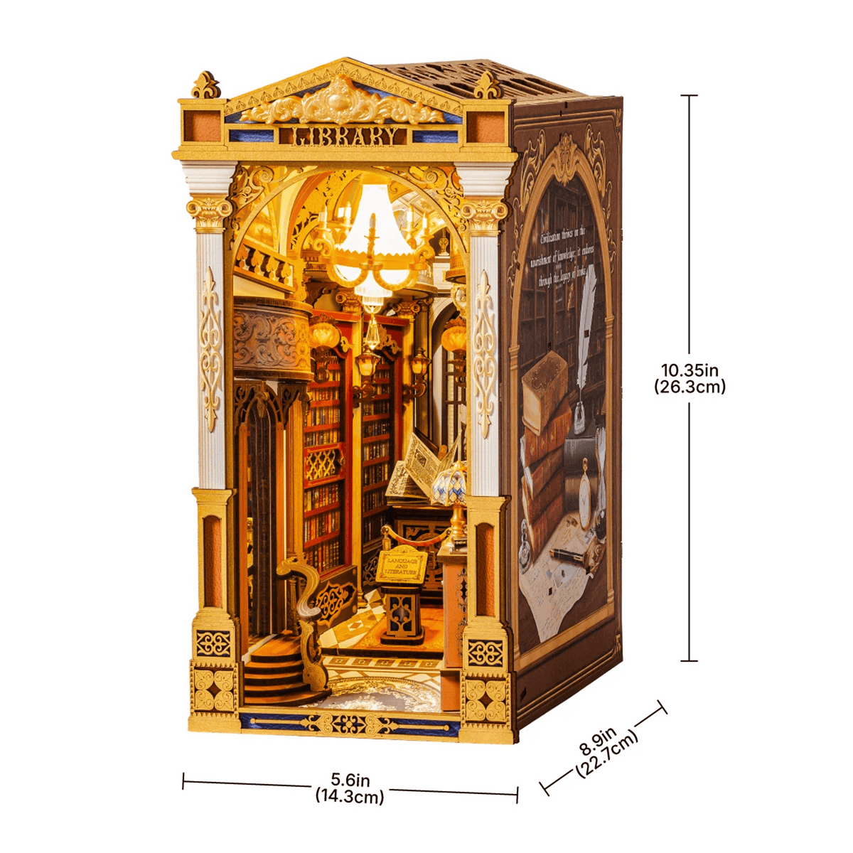 Library of Wonders Book Nook - dimensions