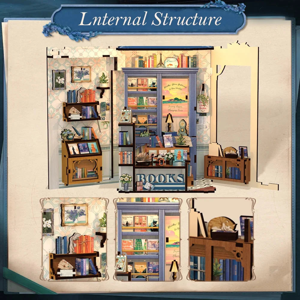 Literature Bookstore Book Nook - internal structure