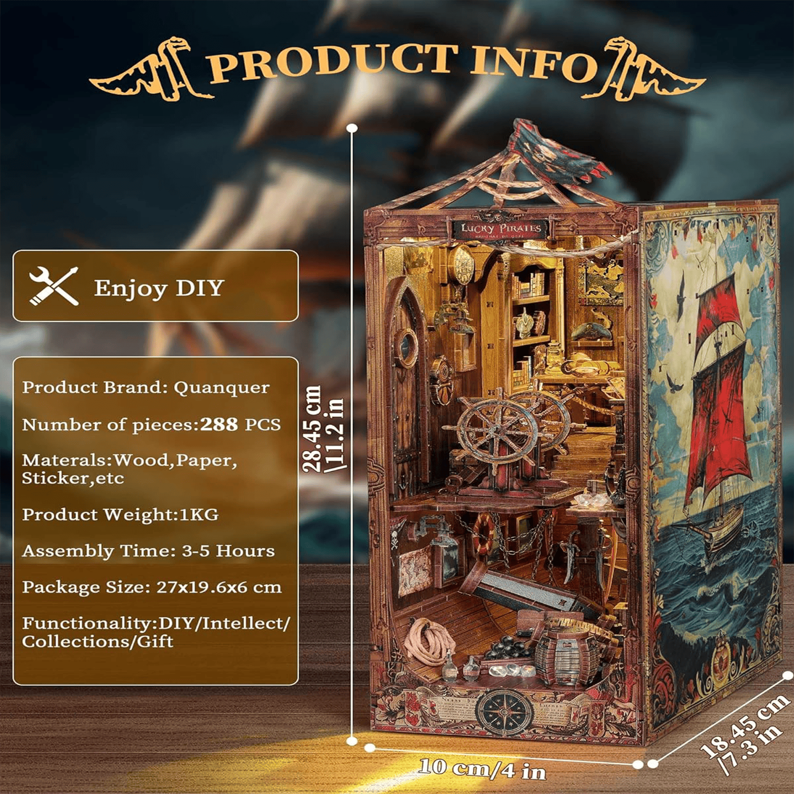 Lucky Pirates Book Nook - Pirate Ship, 288 pcs