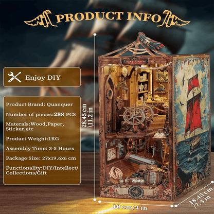 Lucky Pirates Book Nook - Pirate Ship, 288 pcs
